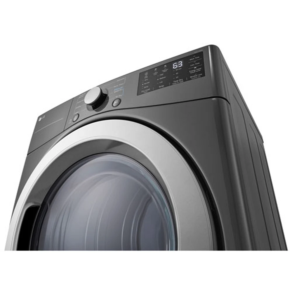 LG 7.4 Cu. Ft. Electric Dryer (DLE3470M) - Middle Black