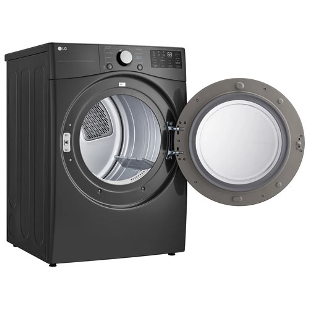 LG 7.4 Cu. Ft. Electric Dryer (DLE3470M) - Middle Black