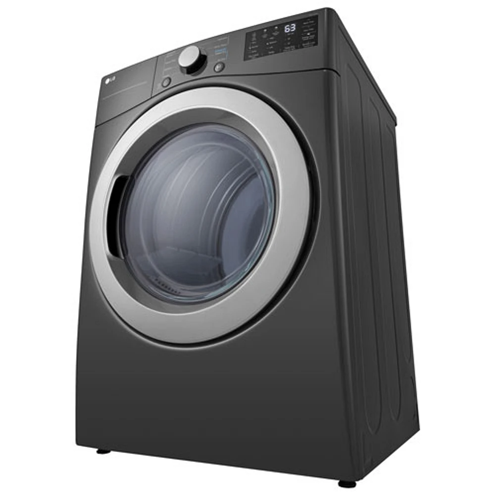 LG 7.4 Cu. Ft. Electric Dryer (DLE3470M) - Middle Black