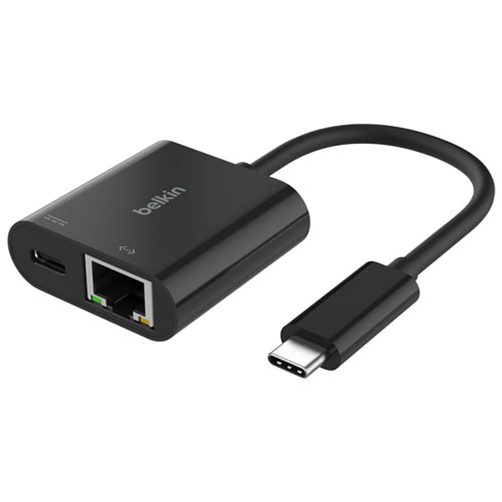 Belkin Connect 2-In-1 100W USB-C to Ethernet & Charge Adapter (INC019btBK)