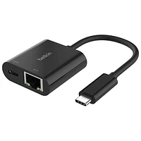 Belkin Connect 2-In-1 100W USB-C to Ethernet & Charge Adapter (INC019btBK)