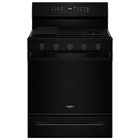 Whirlpool 30" 5.0 Cu. Ft. True Convection 5-Burner Freestanding Gas Range (WFGS7530RB) - Black