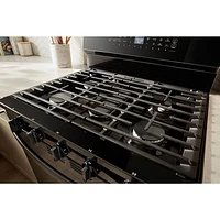 Whirlpool 30" 5.0 Cu. Ft. True Convection 5-Burner Freestanding Gas Range (WFGS7530RB) - Black