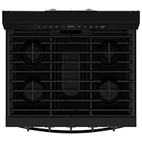 Whirlpool 30" 5.0 Cu. Ft. True Convection 5-Burner Freestanding Gas Range (WFGS7530RB) - Black