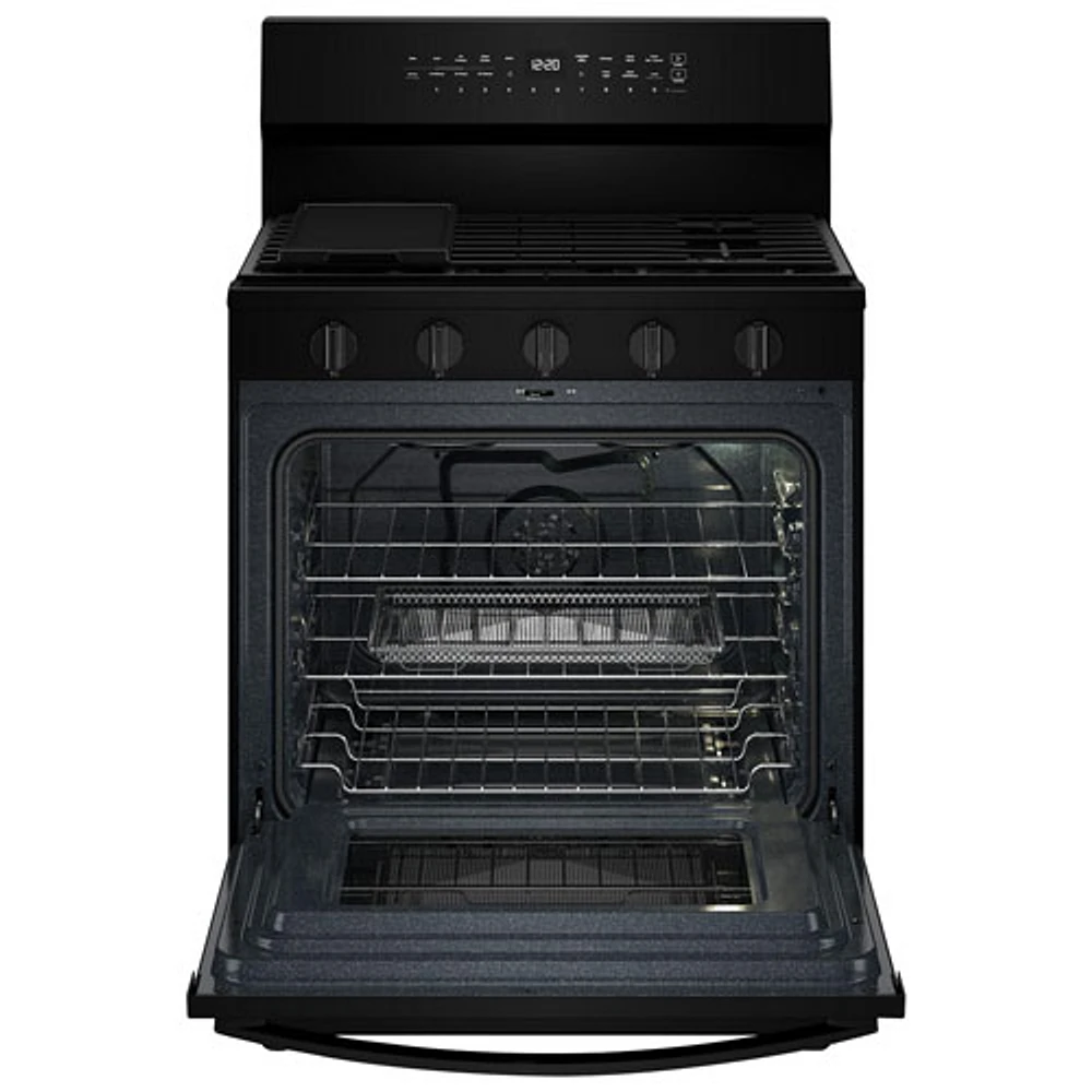 Whirlpool 30" 5.0 Cu. Ft. True Convection 5-Burner Freestanding Gas Range (WFGS7530RB) - Black