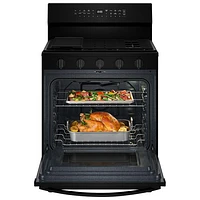 Whirlpool 30" 5.0 Cu. Ft. True Convection 5-Burner Freestanding Gas Range (WFGS7530RB) - Black