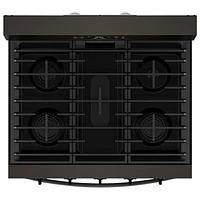 Whirlpool 30" 5.0 Cu Ft Fan Convection 5-Burner Freestanding Gas Air Fry Range (WFGS5030RV) - Black Stainless