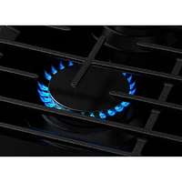 Cuisinière au gaz autonome de 30 po à 5 brûleurs avec four à convection véritable 5,0 pi³ et friture à air chaud de Whirlpool (WFGS7530RV) - Noir sur inox