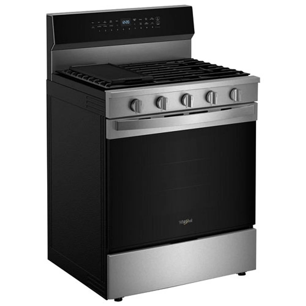 Whirlpool 30" 5.0 Cu. Ft. True Convection 5-Burner Freestanding Gas Range (WFGS7530RZ) - Stainless Steel