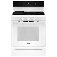 Whirlpool 30" 5.0 Cu. Ft. True Convection 5-Burner Freestanding Gas Range (WFGS7530RW) - White