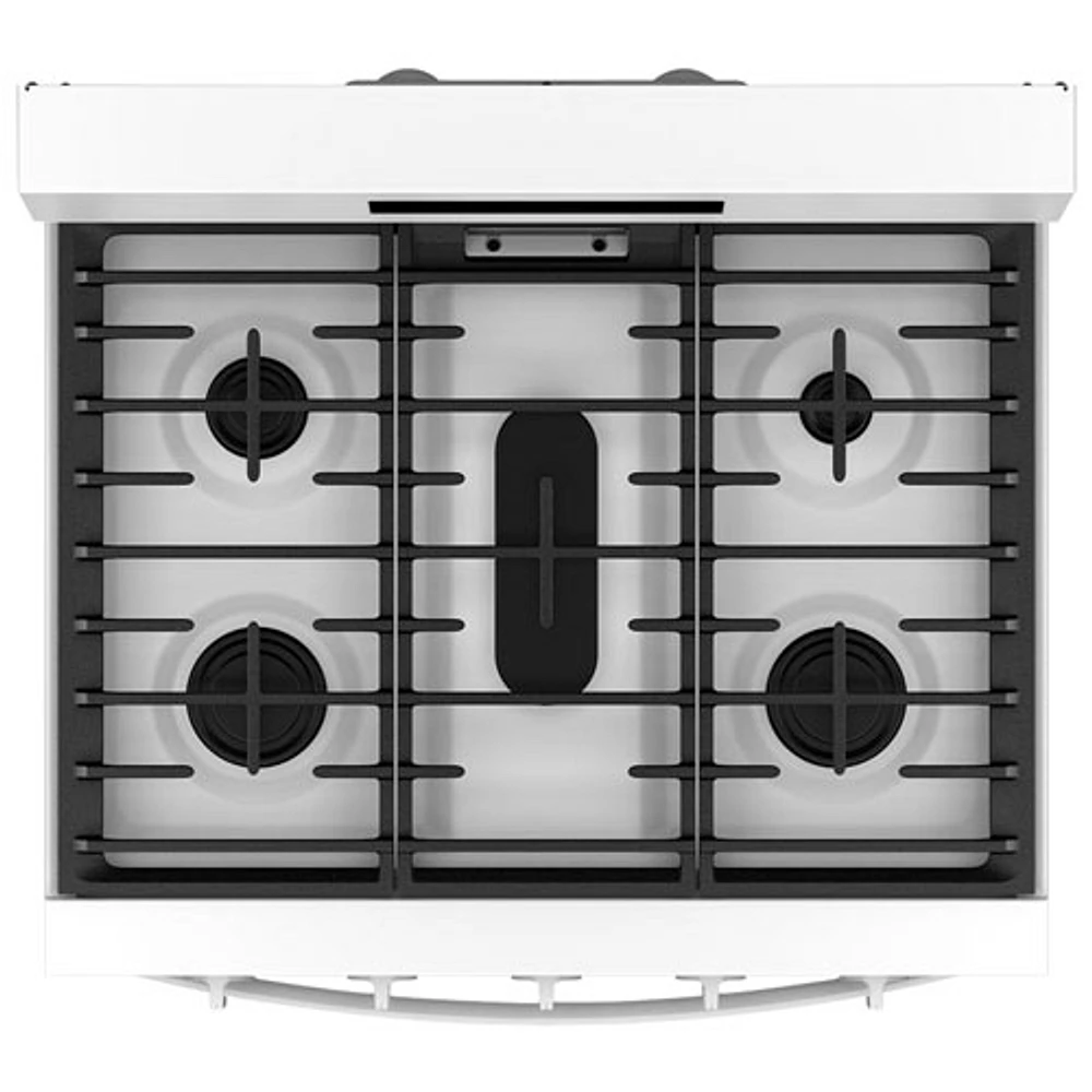 Whirlpool 30" 5.0 Cu. Ft. Fan Convection 5-Burner Freestanding Gas Air Fry Range (WFGS5030RW) - White