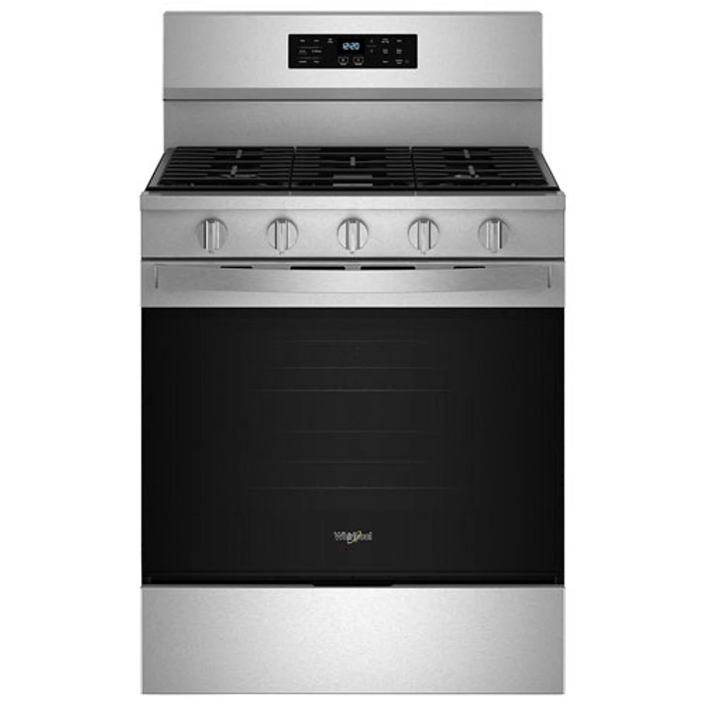 Whirlpool 30" 5.0 Cu. Ft. Fan Convection 5-Burner Freestanding Gas Air Fry Range (WFGS5030RZ) - Stainless