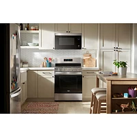 Whirlpool 30" 5.0 Cu. Ft. Fan Convection 5-Burner Freestanding Gas Air Fry Range (WFGS5030RZ) - Stainless