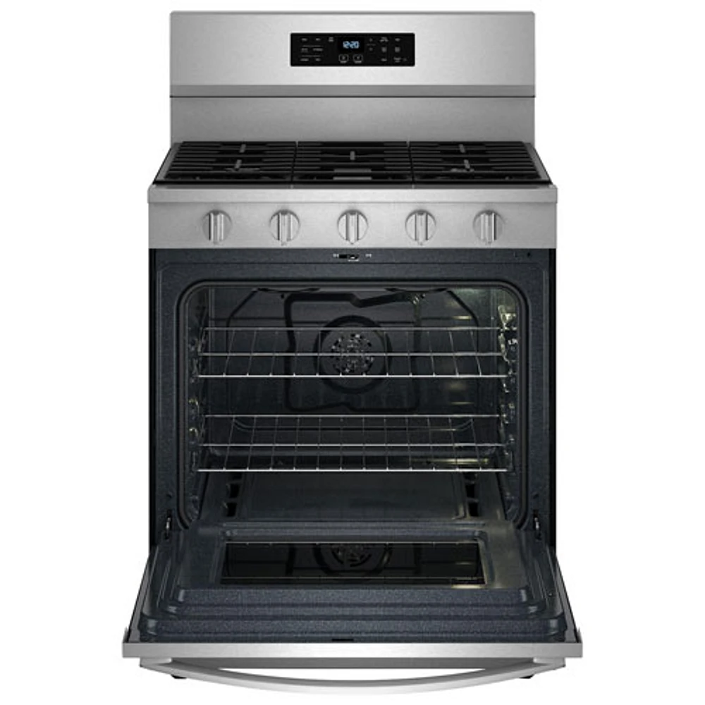 Whirlpool 30" 5.0 Cu. Ft. Fan Convection 5-Burner Freestanding Gas Air Fry Range (WFGS5030RZ) - Stainless