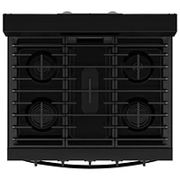 Whirlpool 30" 5.0 Cu. Ft. Fan Convection 5-Burner Freestanding Gas Air Fry Range (WFGS5030RB) - Black