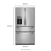 Whirlpool 36" 26 Cu. Ft. French Door Refrigerator (WRMF7736PZ) - Stainless Steel