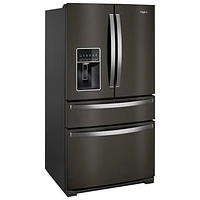 Whirlpool 36" 26 Cu. Ft. French Door Refrigerator (WRMF7736PV) - Black Stainless Steel