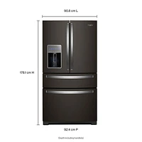 Whirlpool 36" 26 Cu. Ft. French Door Refrigerator (WRMF7736PV) - Black Stainless Steel