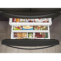 Whirlpool 36" 26 Cu. Ft. French Door Refrigerator (WRMF7736PV) - Black Stainless Steel