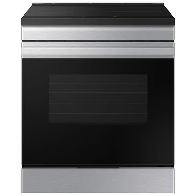 Open Box - Samsung BESPOKE 30" 6.3 Cu. Ft. Fan Convection Induction Slide-In Electric Range - SS - Perfect Condition