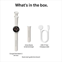 Google Pixel Watch 3 (LTE + GPS) 41mm Polished Silver Aluminum Case with Porcelain Active Band