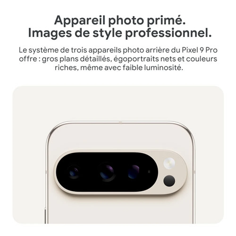 Pixel 9 Pro XL de 256 Go de Google - Quartz rose - Déverrouillé