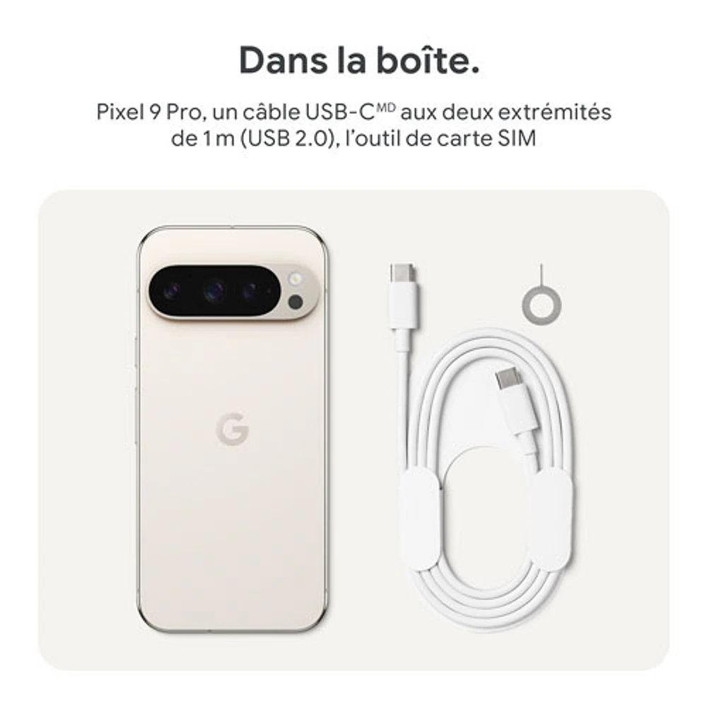 Pixel 9 Pro XL de 256 Go de Google - Quartz rose - Déverrouillé