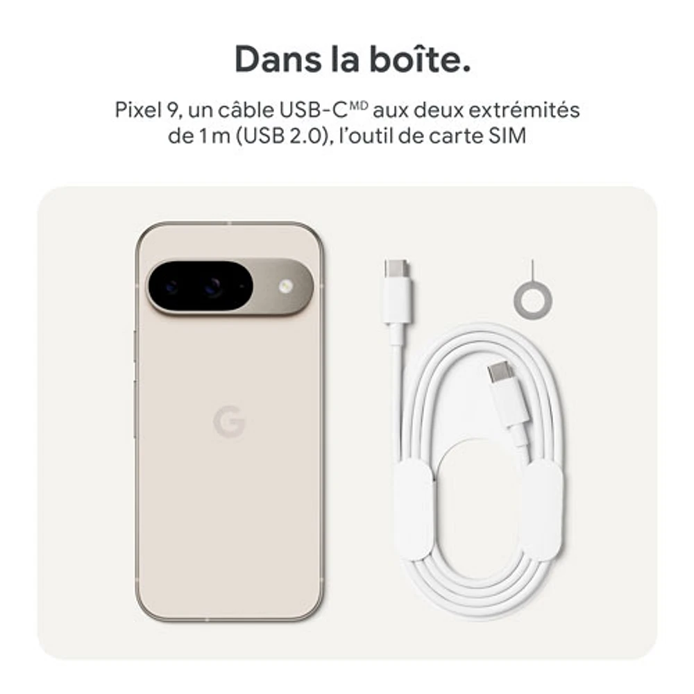 Pixel 9 de 128 Go de Google - Porcelaine - Déverrouillé