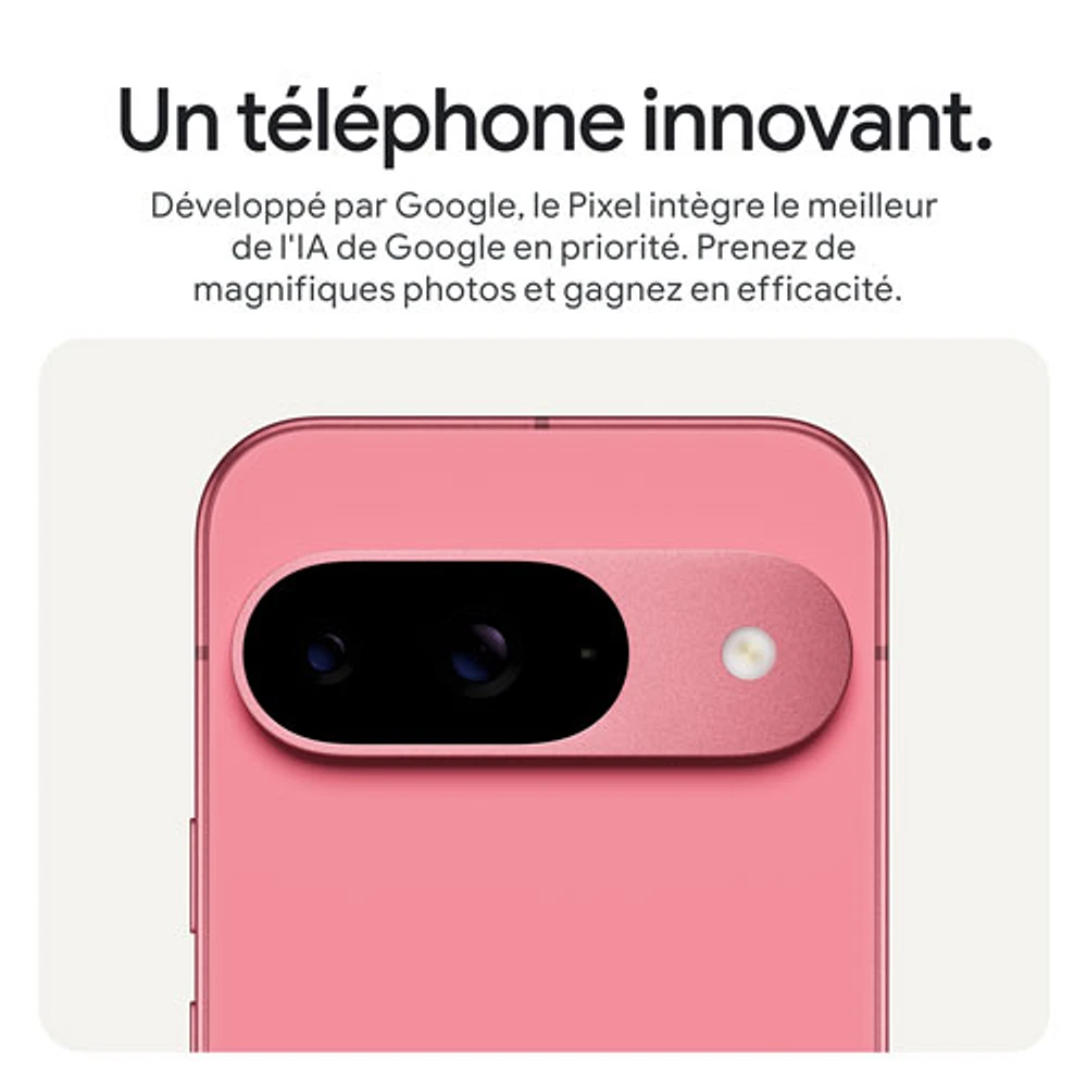 Pixel 9 de Go de Google - Rose pivoine