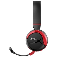 Casque d'écoute 100 % sans fil à isolation sonore Cloud Mini de HyperX - Blanc/Rouge