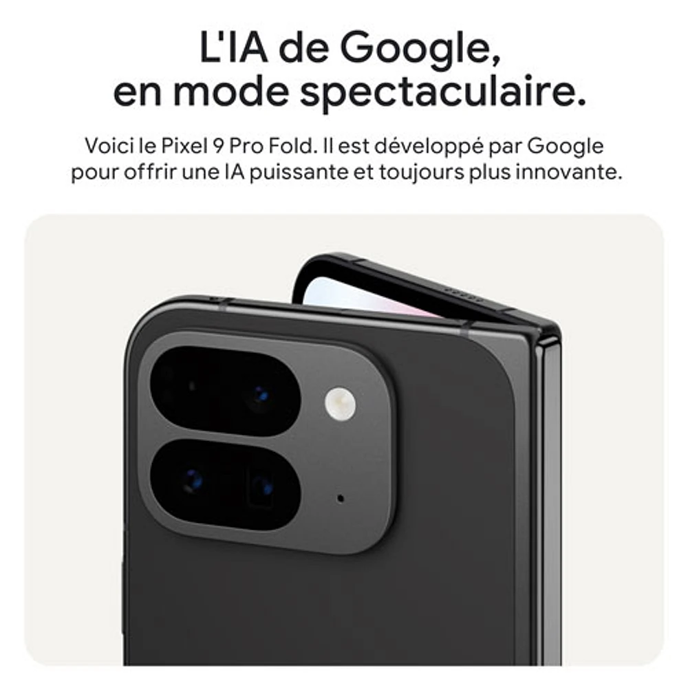 Pixel 9 Pro Fold de Go de Google avec TELUS - Noir volcanique