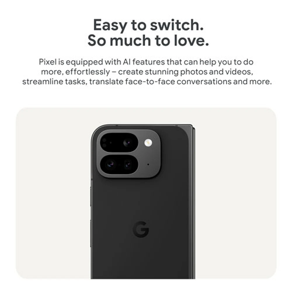 TELUS Google Pixel 9 Pro Fold 512GB - Obsidian - Monthly Financing