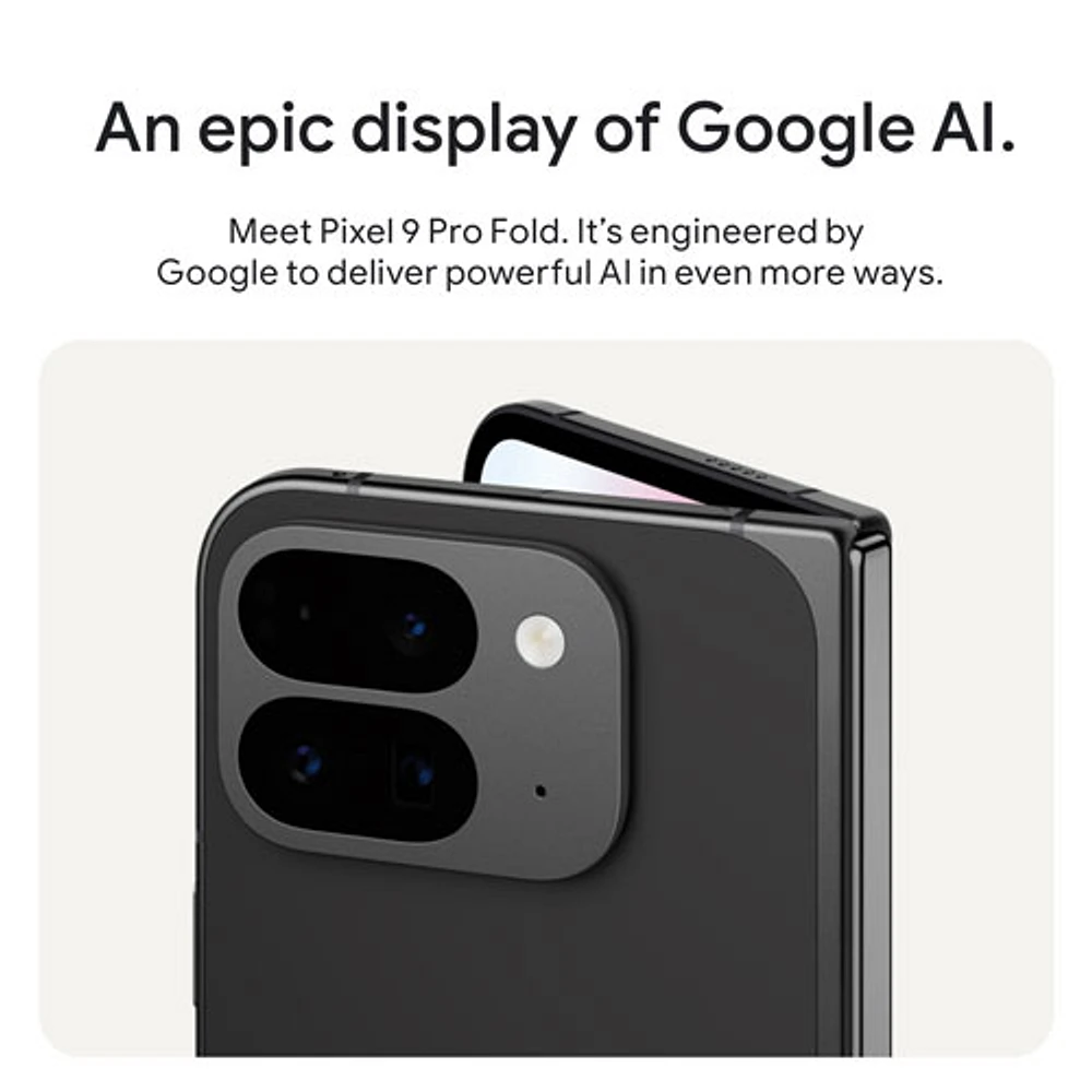 Pixel 9 Pro Fold de Go de Google avec TELUS - Noir volcanique