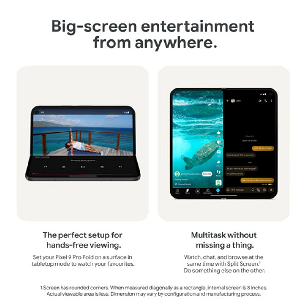 Pixel 9 Pro Fold de Go de Google avec Freedom Mobile - Noir volcanique