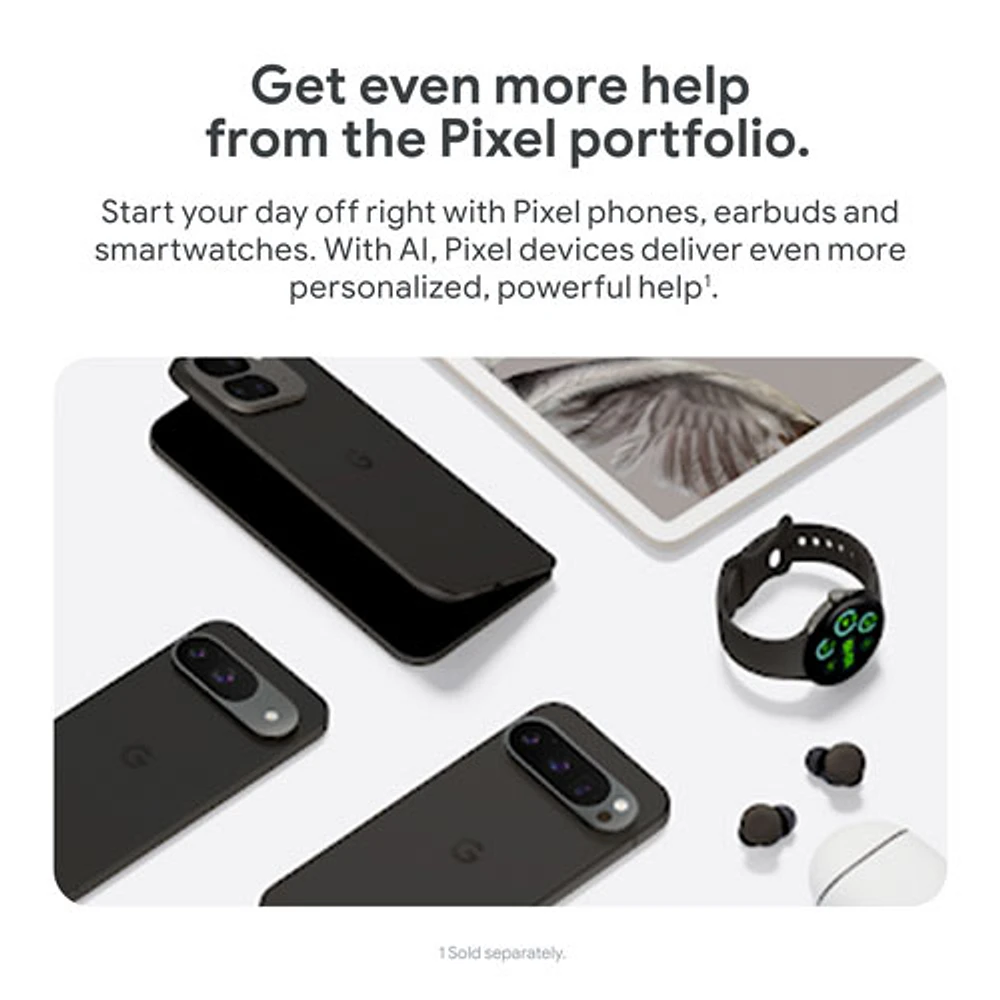 Pixel 9 Pro de 256 Go de Google avec TELUS - Vert lichen - Financement mensuel