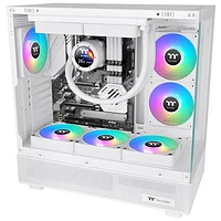 Ventilateur de tour de 120 mm CT120 EX ARGB Sync de Thermaltake - Paquet de 3 - Blanc