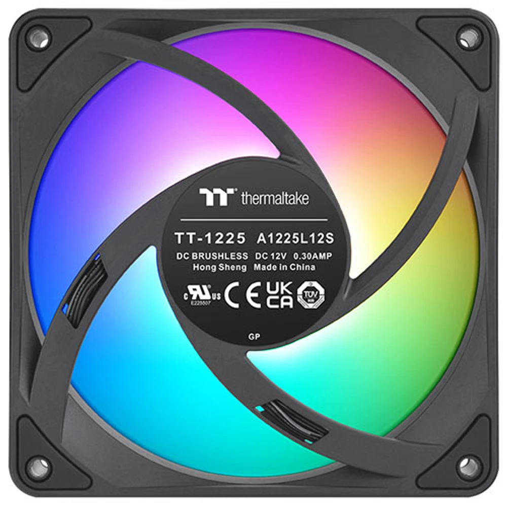 Ventilateur de refroidissement de 120 mm CT120 EX ARGB de Thermaltake pour processeur - Noir