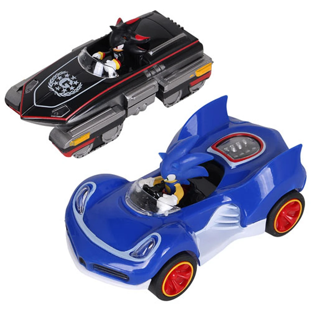 NKOK Sonic & Shadow Pull Back Cars (6431) - Blue/Black