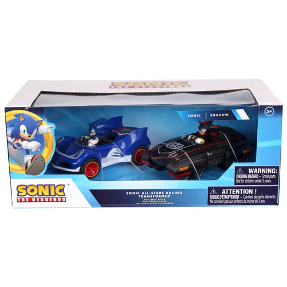 NKOK Sonic & Shadow Pull Back Cars (6431) - Blue/Black