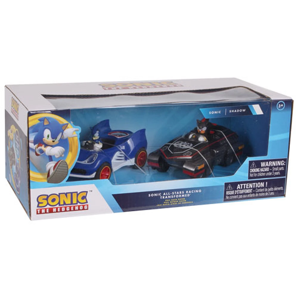 NKOK Sonic & Shadow Pull Back Cars (6431) - Blue/Black