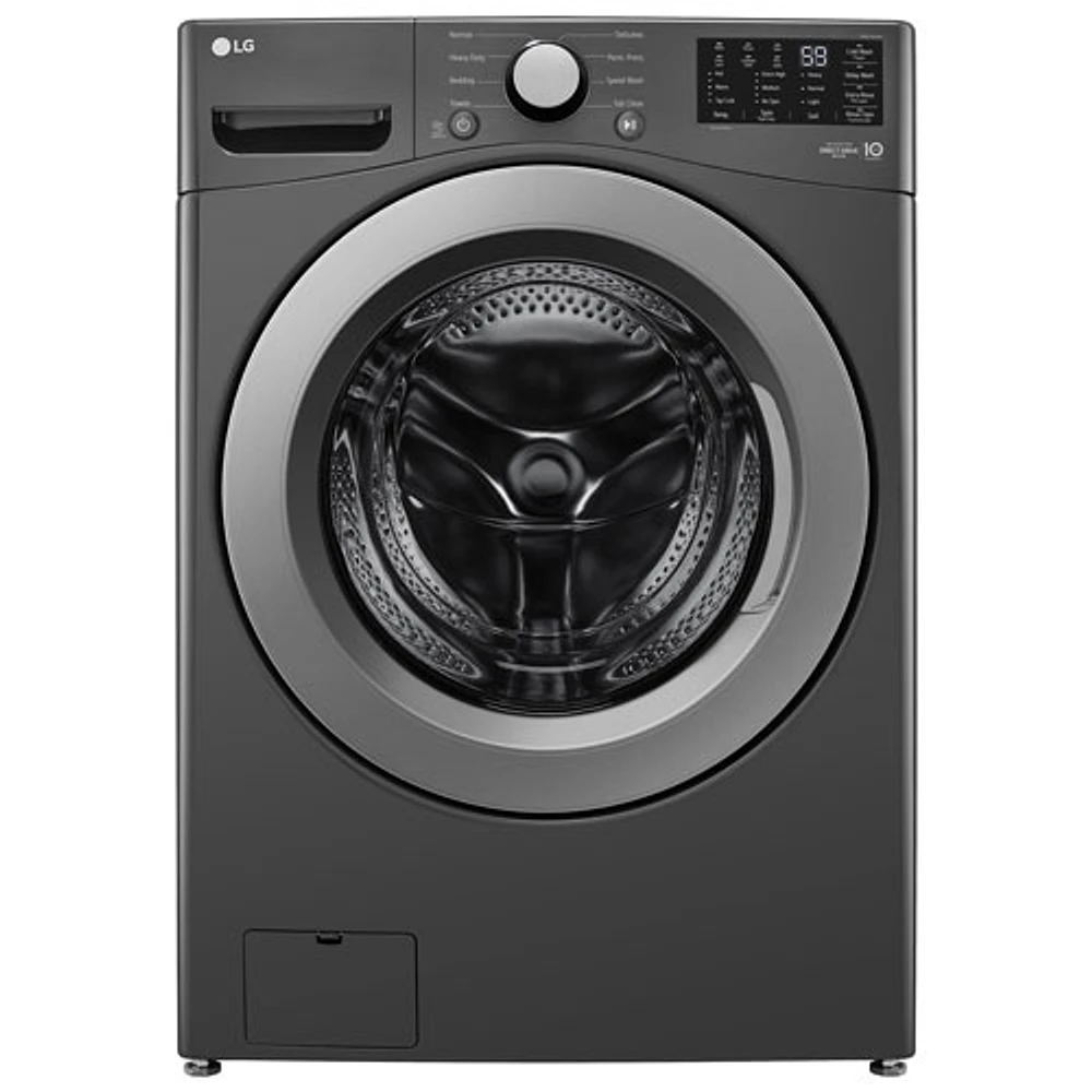 LG 5.8 Cu. Ft. Front Load Washer (WM3470CM) - Middle Black - Only at Best Buy