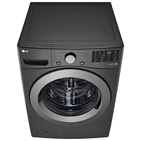 LG 5.8 Cu. Ft. Front Load Washer (WM3470CM) - Middle Black - Only at Best Buy