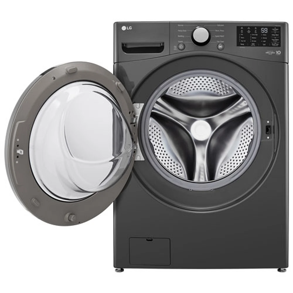 LG 5.8 Cu. Ft. Front Load Washer (WM3470CM) - Middle Black - Only at Best Buy