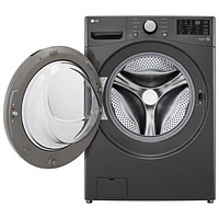 LG 5.2 Cu. Ft. Front Load Washer (WM3470CM) - Middle Black