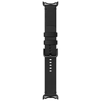 Bracelet en cuir artisanal pour Pixel Watch 3 (45 mm) de Google - Petit - Noir