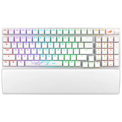 Clavier de jeu Bluetooth mécanique rétroéclairé NX Snow ROG Scope II 96 d'ASUS - Blanc