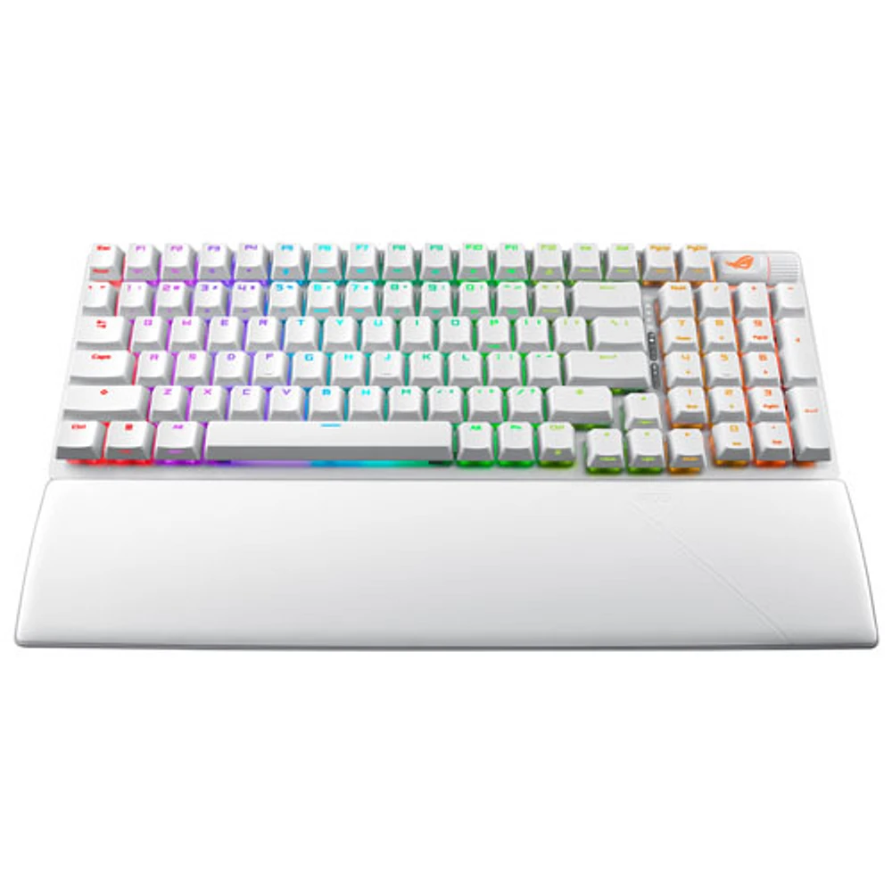 Clavier de jeu Bluetooth mécanique rétroéclairé NX Snow ROG Scope II 96 d'ASUS - Blanc