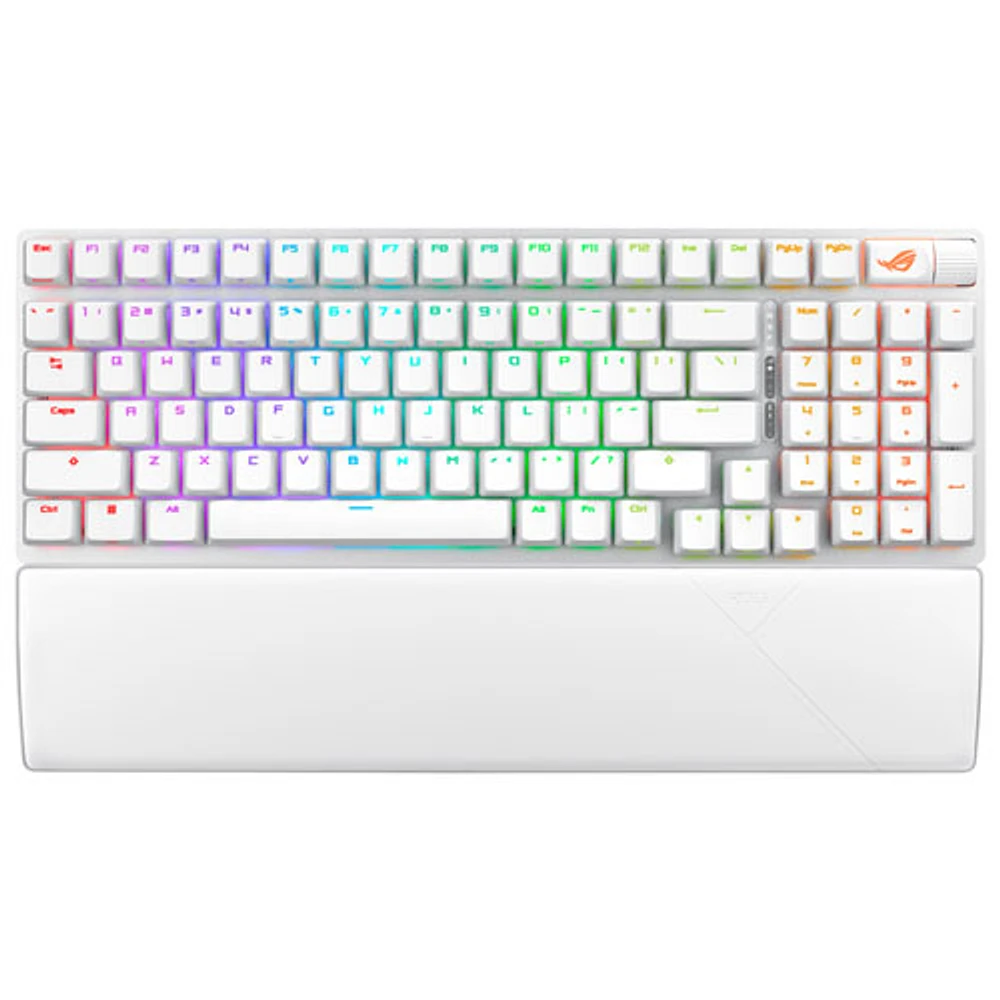 Clavier de jeu Bluetooth mécanique rétroéclairé NX Snow ROG Scope II 96 d'ASUS - Blanc