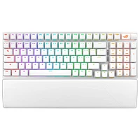 Clavier de jeu Bluetooth mécanique rétroéclairé NX Snow ROG Scope II 96 d'ASUS - Blanc