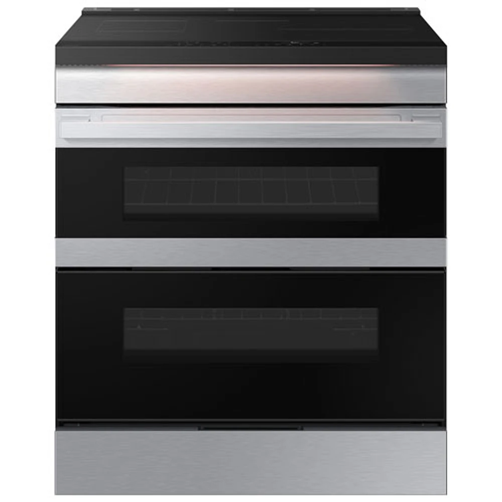 Samsung 30" 6.3 Cu. Ft. Double Oven Slide-In Induction Air Fry Range (NSI6DG9550SRAC) - Stainless Steel